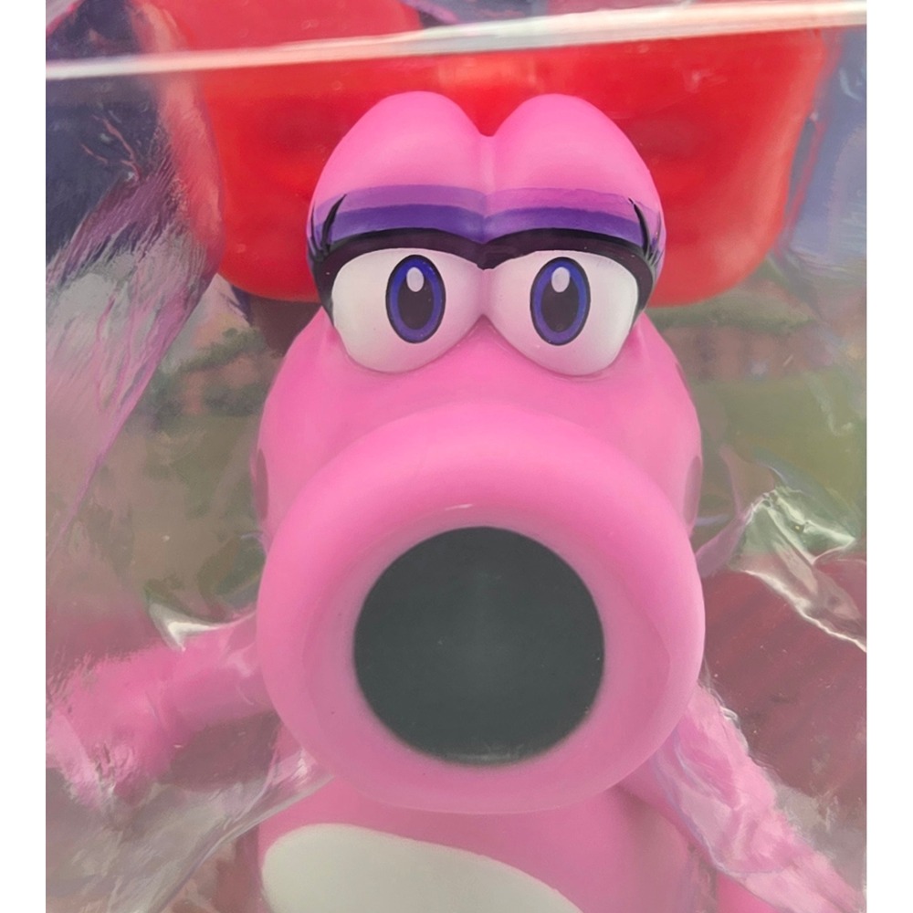 Jakks Pacific Super Mario Birdo Action Figure Unisex 4 inch Pink with ? Block - Picture 2 of 7